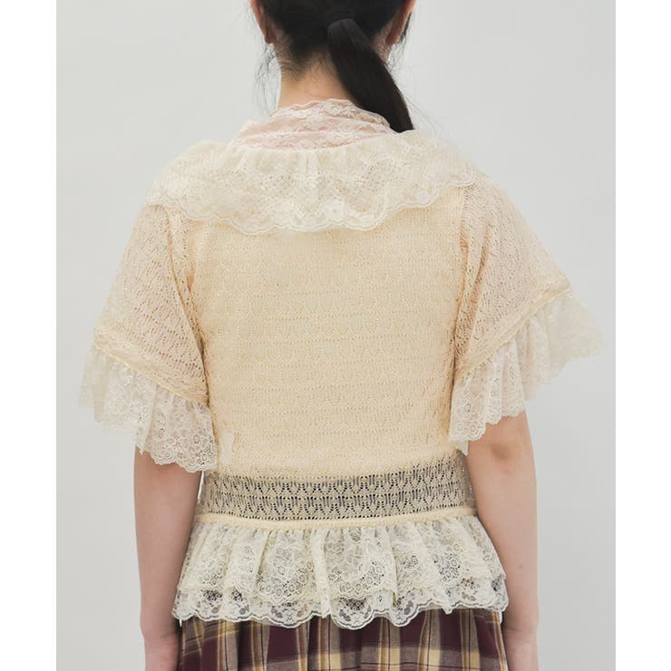 ozz angelo レースフリルボレロ レースフリルボレロ風トップス[品番：IGAW0006674]｜axes femme