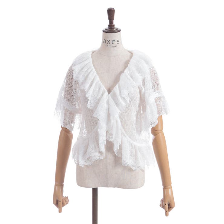 ozz angelo レースフリルボレロ レースフリルボレロ風トップス[品番：IGAW0006674]｜axes femme