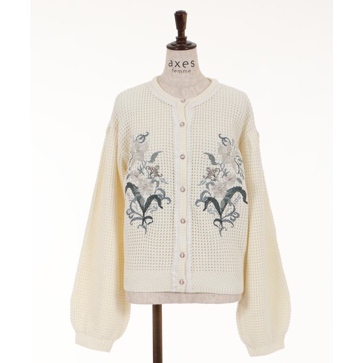 アールヌーヴォー刺繍カーデ 品番 Igaw Axes Femme アクシーズファム のレディースファッション 通販 Shoplist ショップリスト