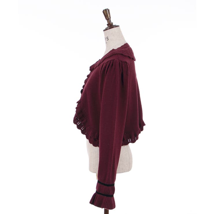 【激安アウトレット!】 フリルニットボレロ[品番：IGAW0002817]｜axes femme トップス