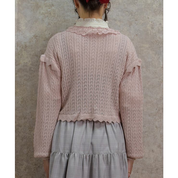 レースフリルショートボレロ[品番：IGAW0004868]｜axes femme