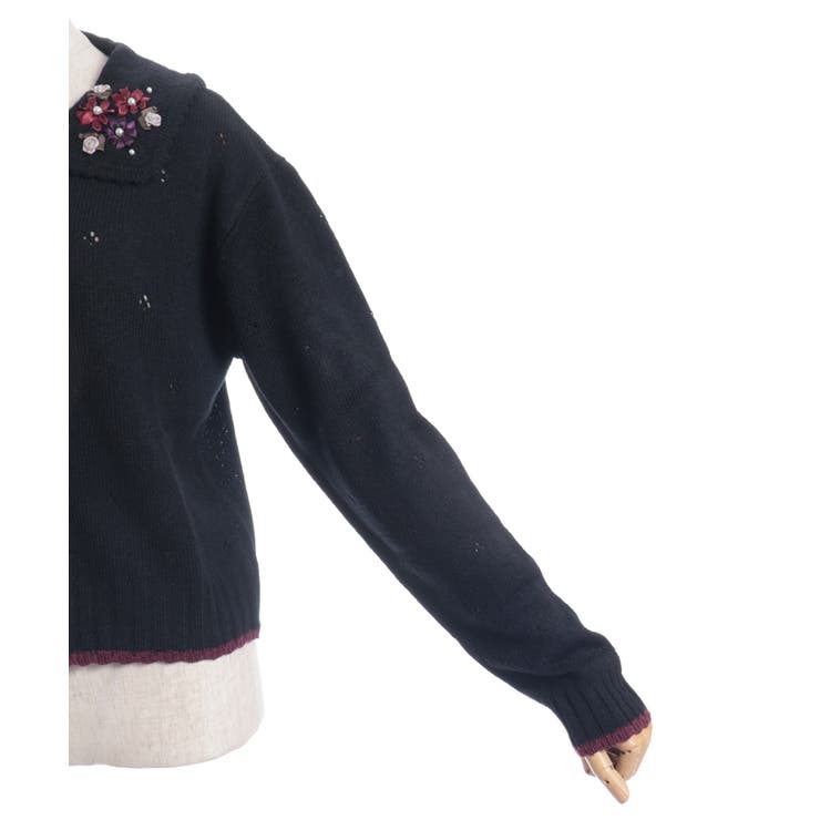 フラワーリボン刺繍ニットカーディガン | axes femme | 詳細画像19 