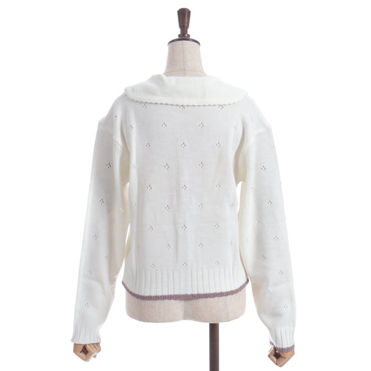 フラワーリボン刺繍ニットカーディガン | axes femme | 詳細画像22 