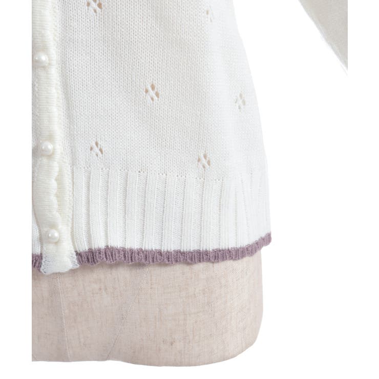 フラワーリボン刺繍ニットカーディガン | axes femme | 詳細画像24 