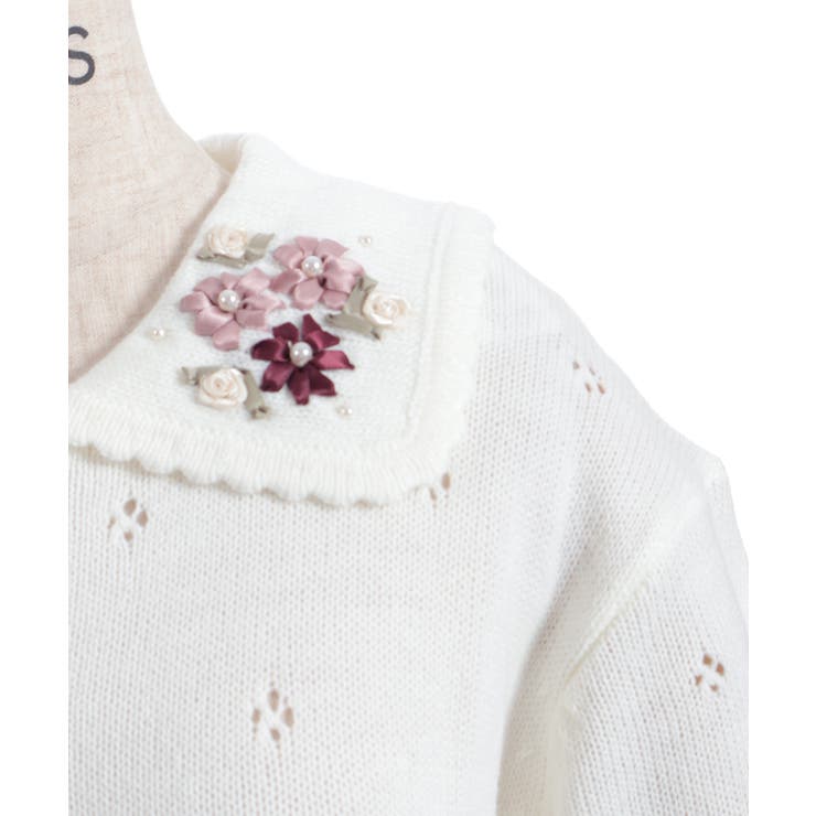 フラワーリボン刺繍ニットカーディガン | axes femme | 詳細画像25 
