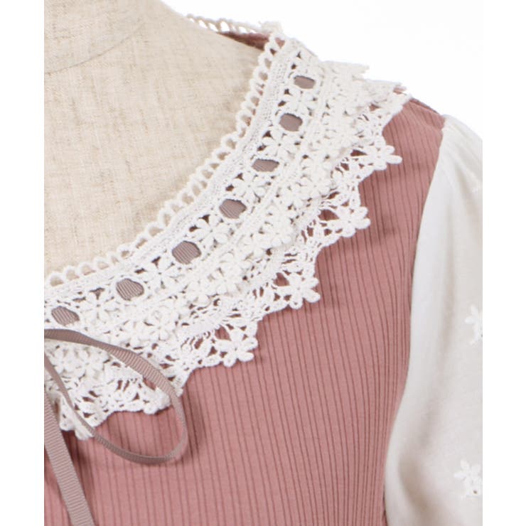 コットンレース使いトップス[品番：IGAW0001759]｜axes femme