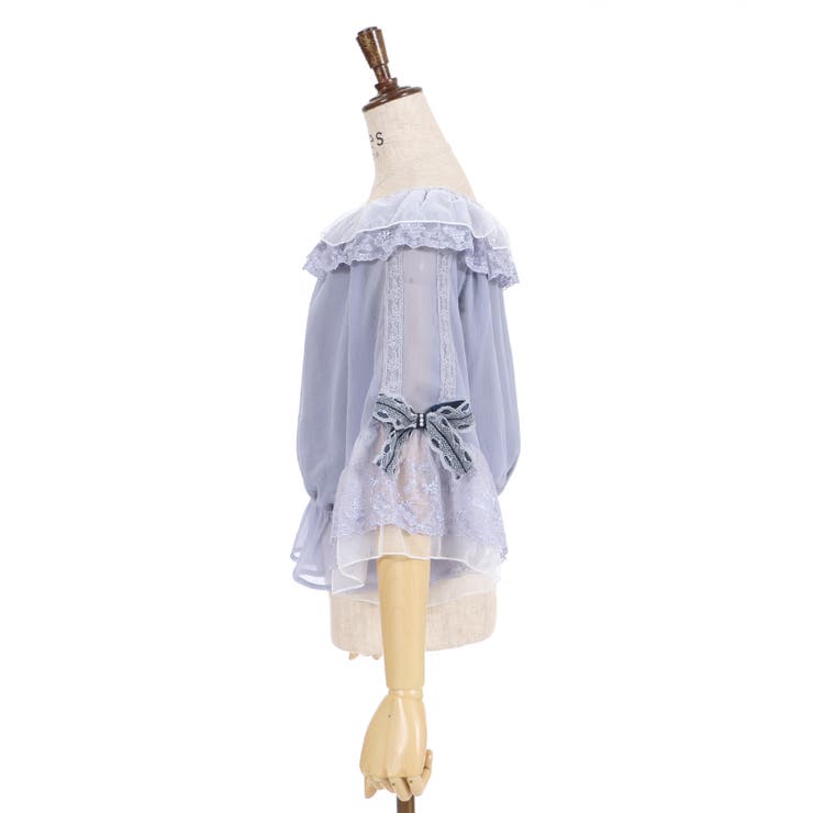 リボン付楊柳シフォンPO[品番：IGAW0002128]｜axes femme