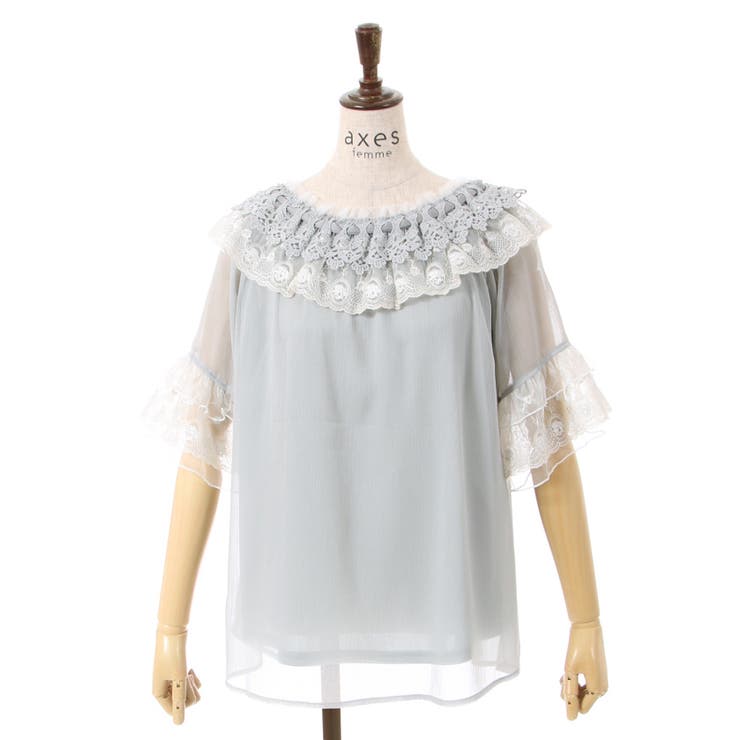 レイヤードフリル楊柳トップス[品番：IGAW0003827]｜axes femme