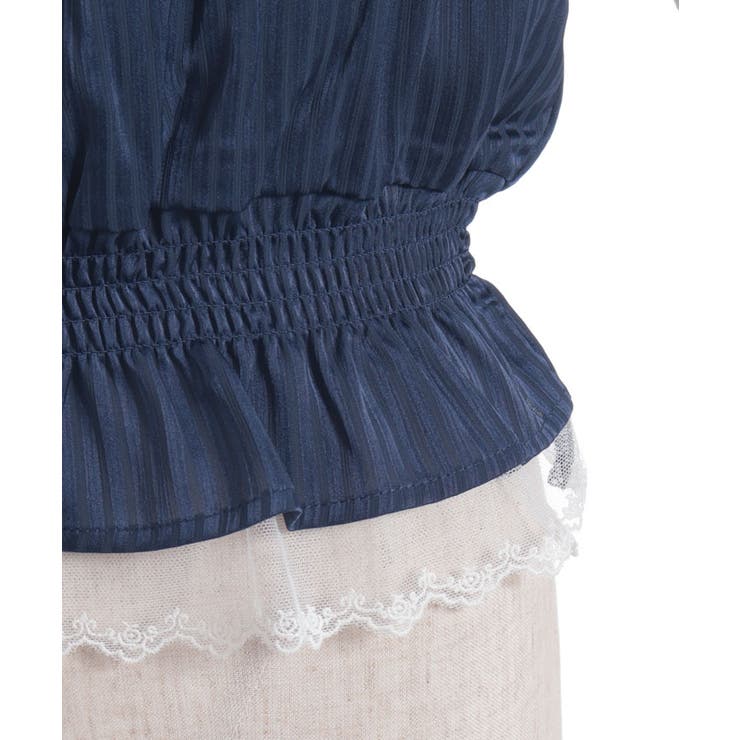 シアストライプ×レースプルオーバー | axes femme | 詳細画像15 