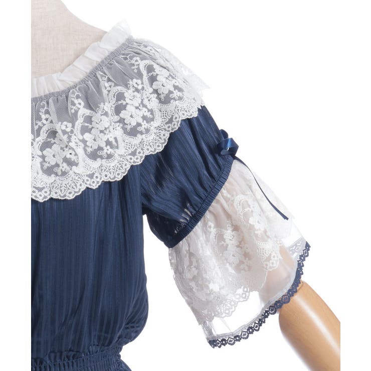 シアストライプ×レースプルオーバー | axes femme | 詳細画像17 