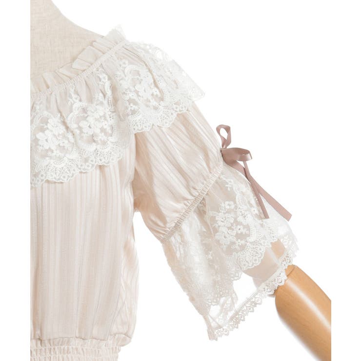 シアストライプ×レースプルオーバー | axes femme | 詳細画像24 