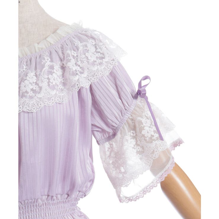 シアストライプ×レースプルオーバー | axes femme | 詳細画像31 