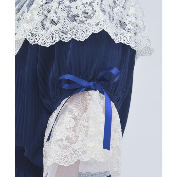 シアストライプ×レースプルオーバー | axes femme | 詳細画像8 