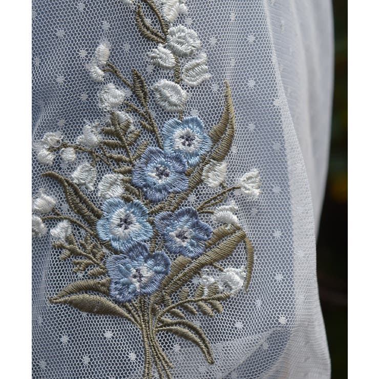 ネモフィラ×スズラン刺繍プルオーバー | axes femme | 詳細画像11 
