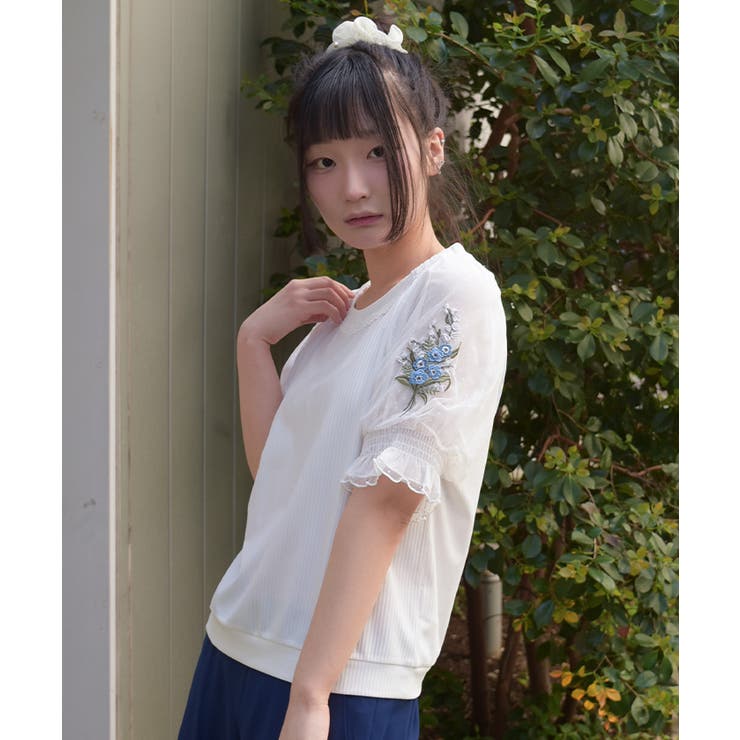 ネモフィラ×スズラン刺繍プルオーバー | axes femme | 詳細画像12 
