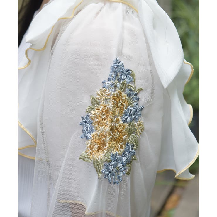 接触冷感ダリア刺繍プルオーバー | axes femme | 詳細画像8 