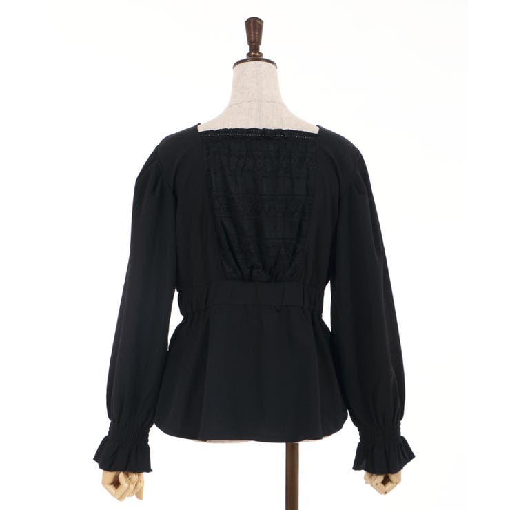 ウエストリボンカットソーPO[品番：IGAW0000312]｜axes femme