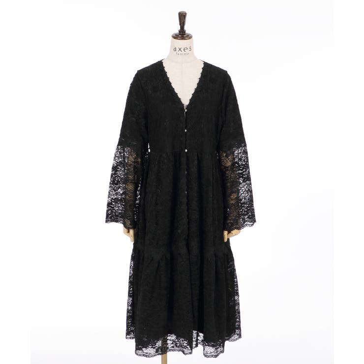 花柄総レースガウンワンピース[品番：IGAW0000741]｜axes femme