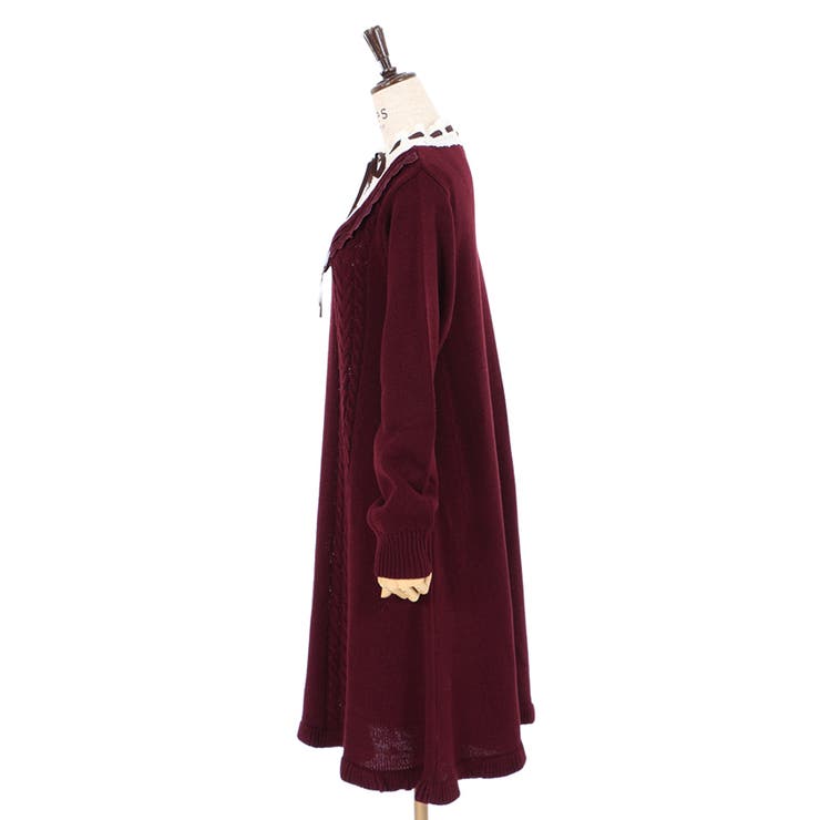 ジップ付ニット×ニットワンピース | outlet | axes femme online