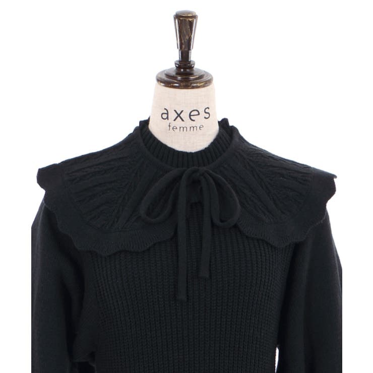 付け襟セットワンピース[品番：IGAW0001218]｜axes femme（アクシーズ