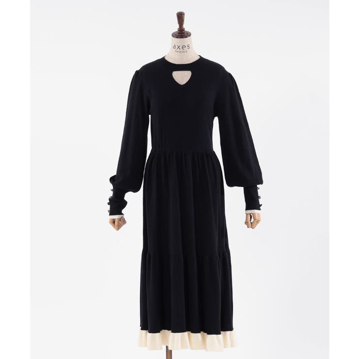 チョーカー風ニットワンピース[品番：IGAW0004409]｜axes femme