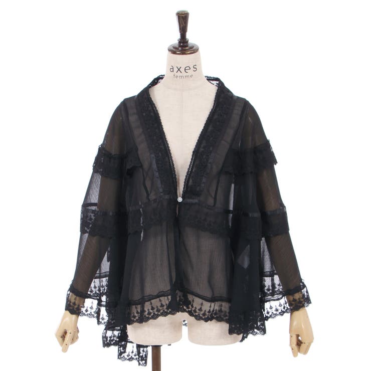 楊柳シフォンレースショール[品番：IGAW0003366]｜axes femme