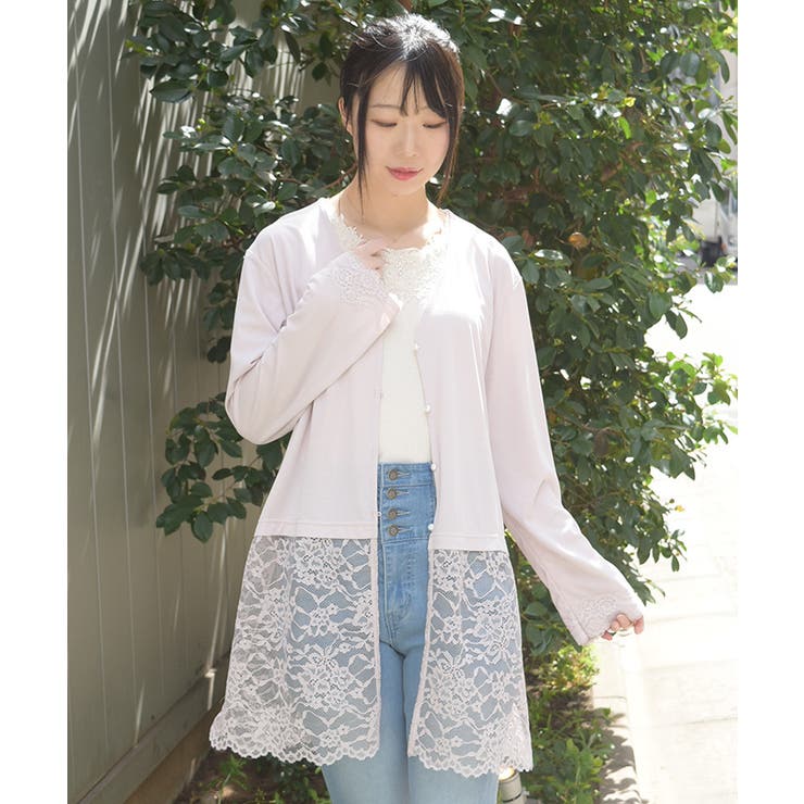 ＵＶカットレース切替カーデ | axes femme | 詳細画像9 