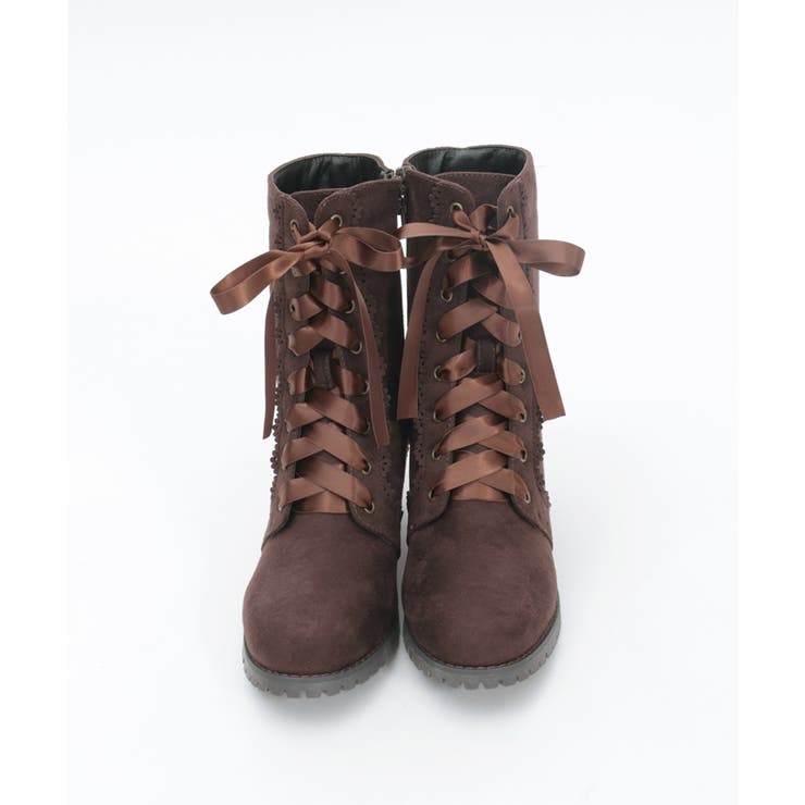 レースアップミドルブーツ[品番：IGAW0006881]｜axes femme