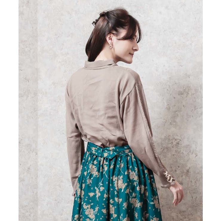 ファムローゼミニSK　紺×紺 セーラーカラーショートコート[品番：IGAW0005487]｜axes femme