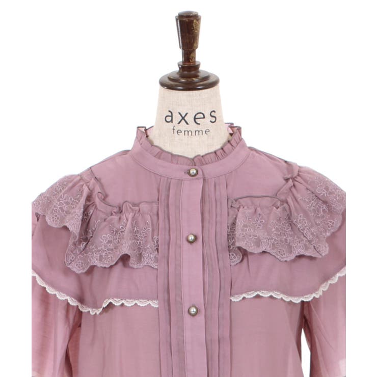 ケープフリルブラウス[品番：IGAW0000189]｜axes femme（アクシーズ 