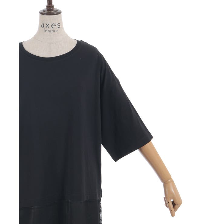 レースドッキングＴシャツ | axes femme | 詳細画像15 