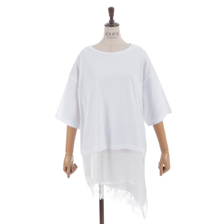 レースドッキングＴシャツ | axes femme | 詳細画像16 