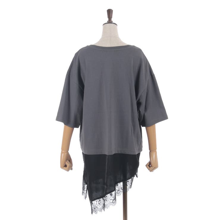 レースドッキングＴシャツ | axes femme | 詳細画像4 