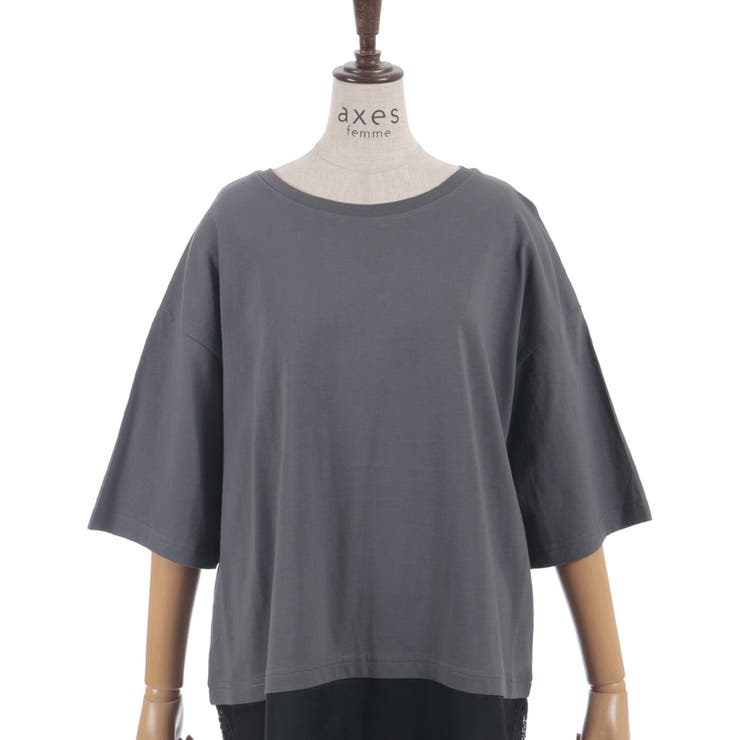 レースドッキングＴシャツ | axes femme | 詳細画像5 