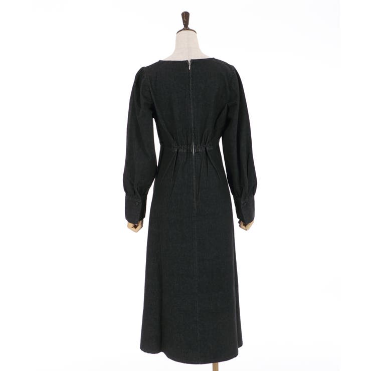 釦デザインデニムワンピース[品番：IGAW0001463]｜axes femme