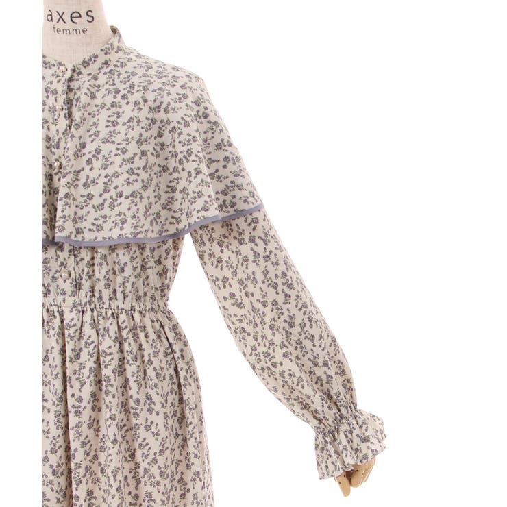 小花柄ケープワンピース[品番：IGAW0003982]｜axes femme