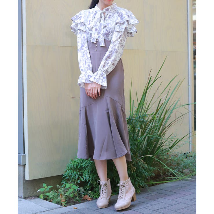 モカ | ボウタイドッキングワンピース | axes femme