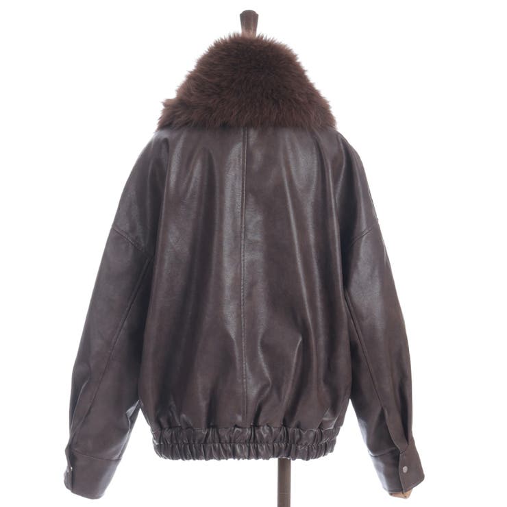 ファー付合成皮革ブルゾン[品番：IGAW0006975]｜axes femme