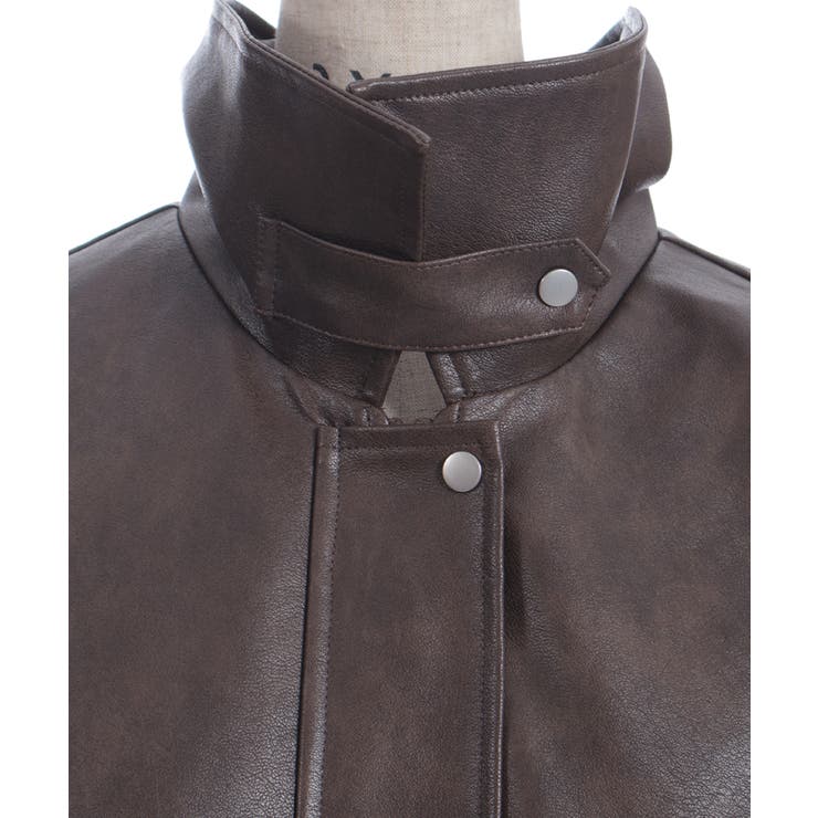 ファー付合成皮革ブルゾン | axes femme | 詳細画像26 