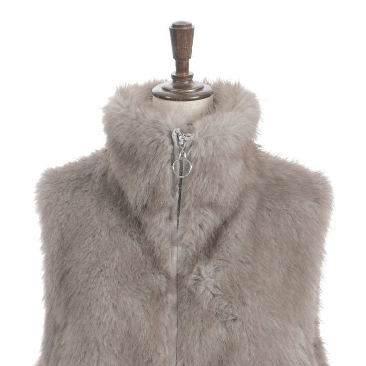 ミックスファーベスト | axes femme | 詳細画像10 