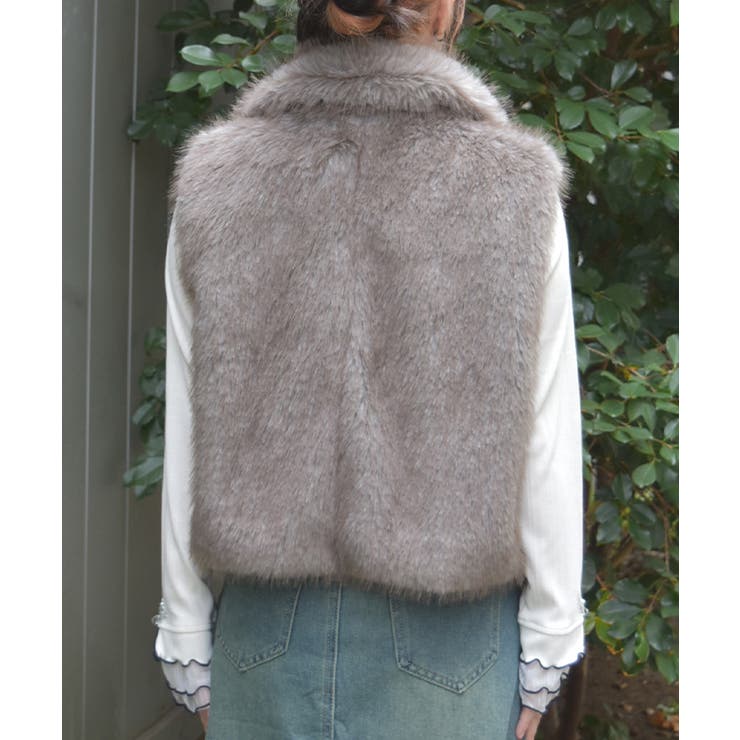 ミックスファーベスト | axes femme | 詳細画像3 