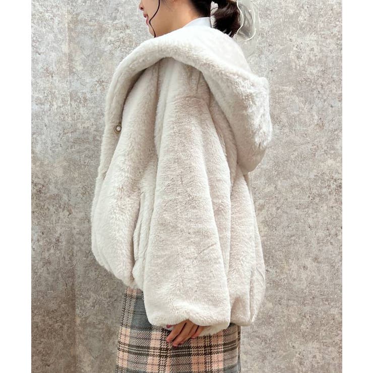 ビッグフードファーコート[品番：IGAW0004384]｜axes femme