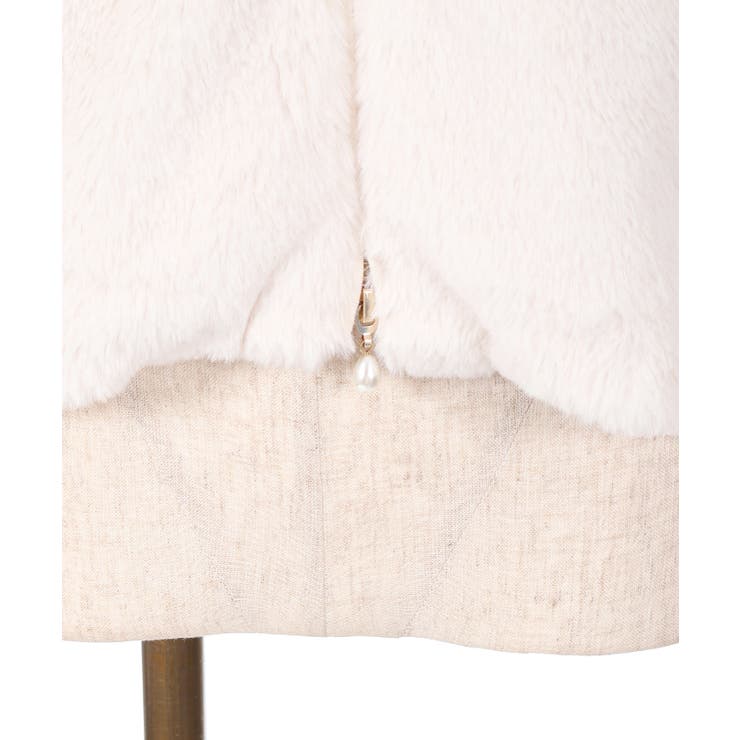 即購可　chipchipshop ファーコート　ホワイトベージュ完売品　即日発送 楽天市場】ホワイトフォックスファー×パールホワイトミンク白