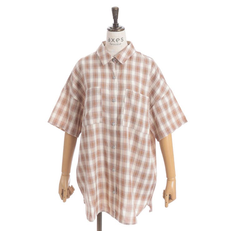 オーバーチェックシャツ | axes femme | 詳細画像11 