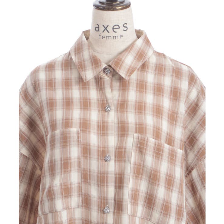 オーバーチェックシャツ | axes femme | 詳細画像14 