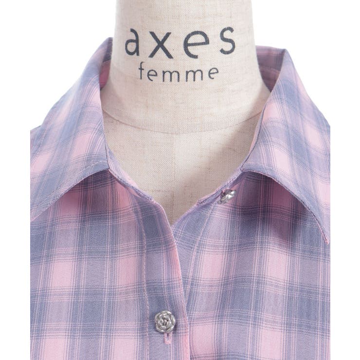 オーバーチェックシャツ | axes femme | 詳細画像27 