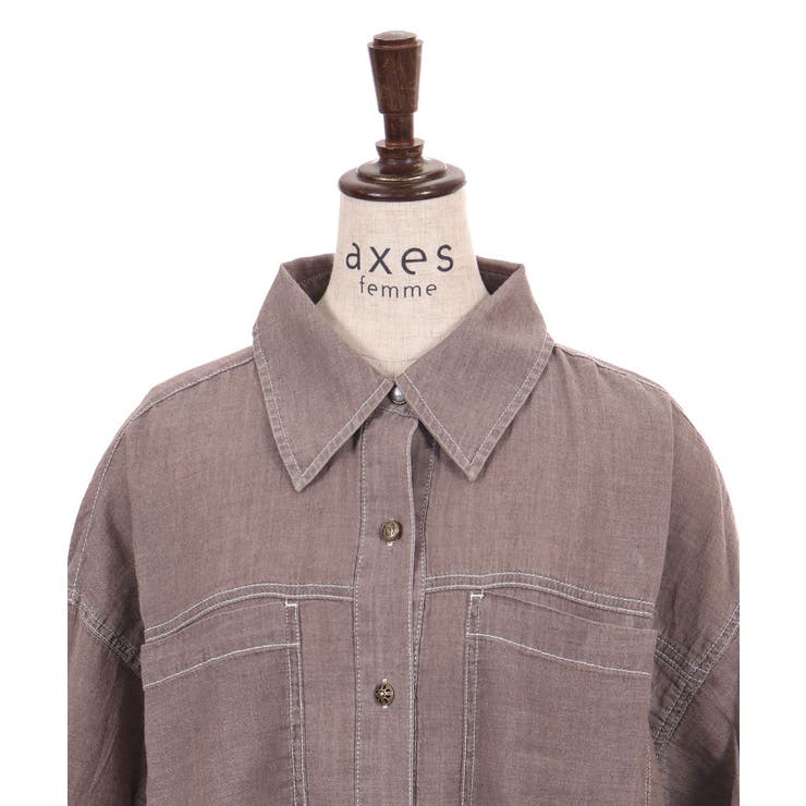 シアーデニムカラーシャツ | axes femme | 詳細画像23 