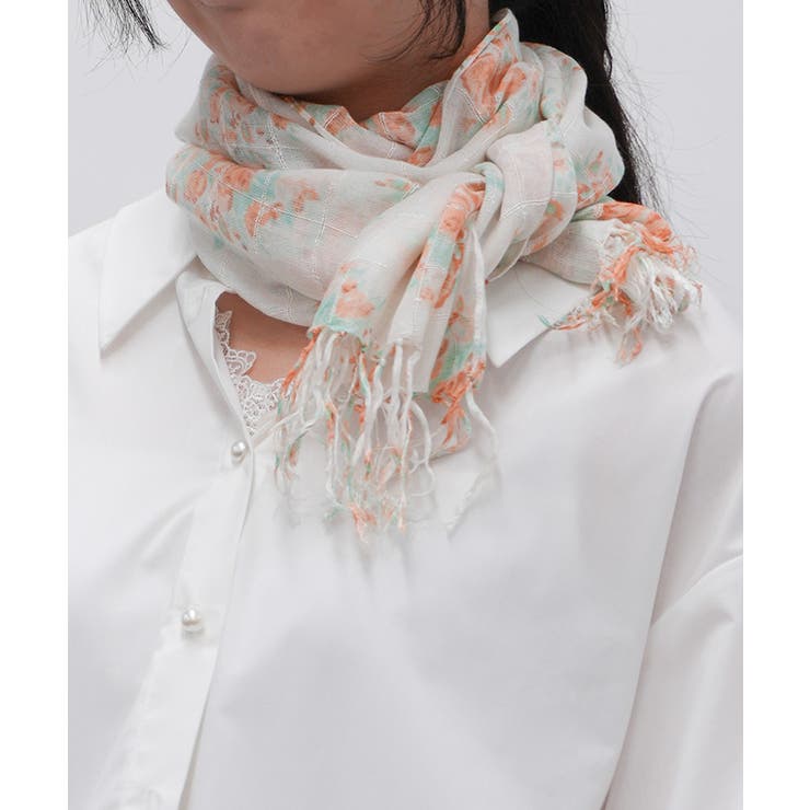 ブーケ柄プリントストール | axes femme | 詳細画像3 