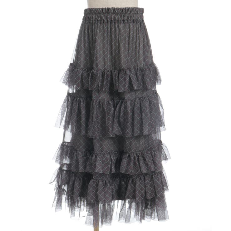 ペチ付フリルチュールスカート | axes femme | 詳細画像14 