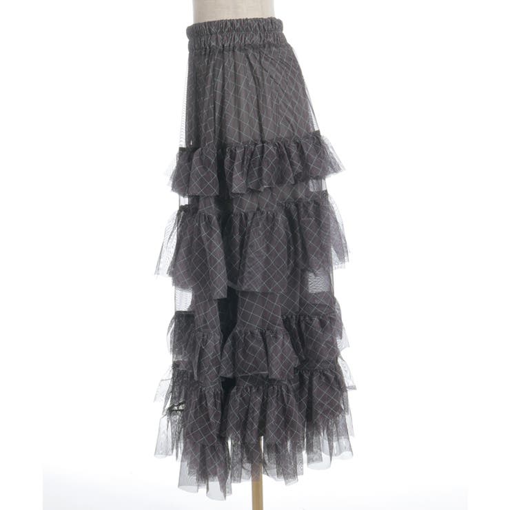 ペチ付フリルチュールスカート | axes femme | 詳細画像15 